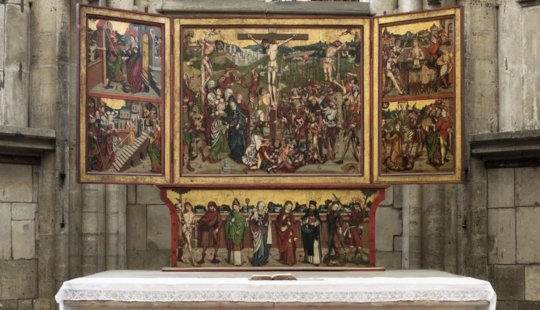 Der Hauptaltar im Hohen Chor im Dom zu Naumburg.