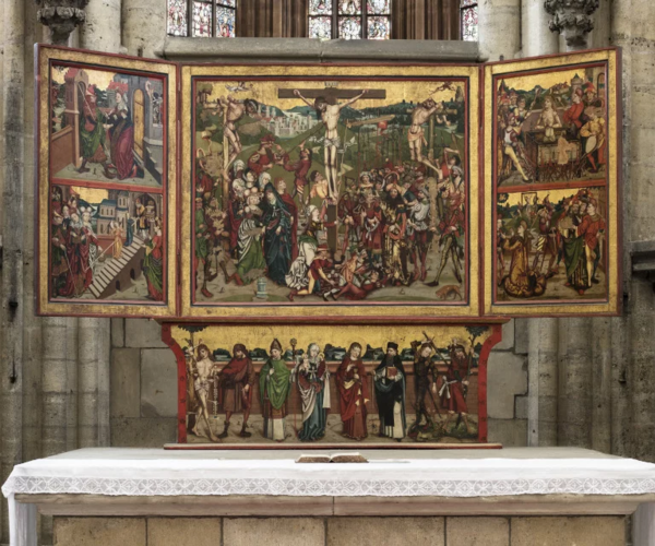 Der Hauptaltar im Hohen Chor im Dom zu Naumburg.